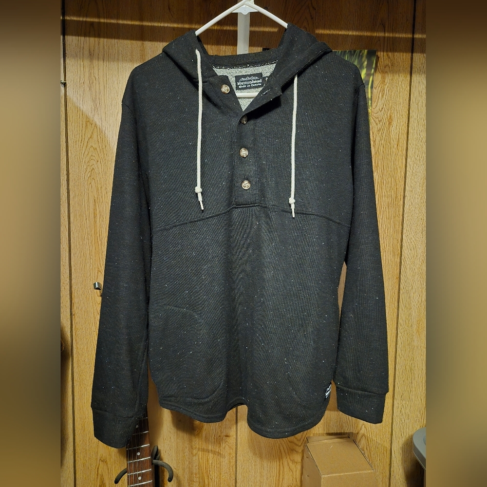 Muttonhead Black Speckle Camping Hoodie